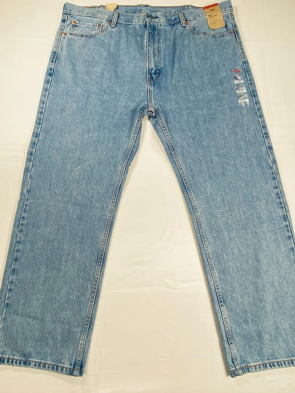 Levi’s 505 Regular Fit Jeans Mens 44x30 Medium Wash Blue 100% Cotton NWT